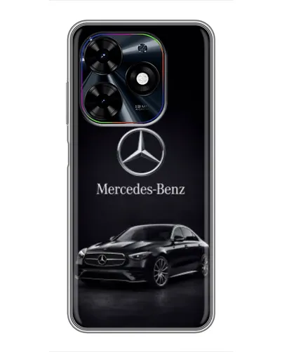 Чехол для TECNO Spark Go 2024 (BG6) с картинкой «Mercedes — решетка радиатора»