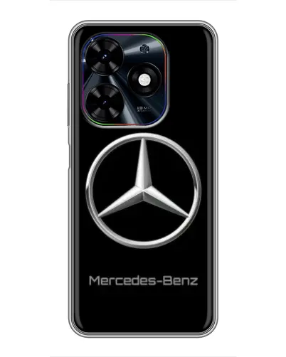 Чехол для TECNO Spark Go 2024 (BG6) с картинкой «Mercedes Silver Logo»