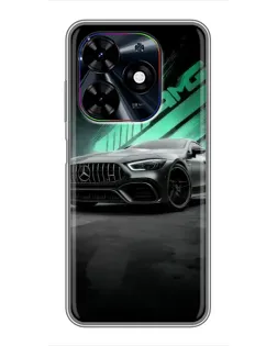 Чехол для TECNO Spark Go 2024 (BG6) с картинкой «Темный Mercedes AMG»
