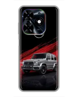 Чехол для TECNO Spark Go 2024 (BG6) с картинкой «Mercedes G-Class красный»