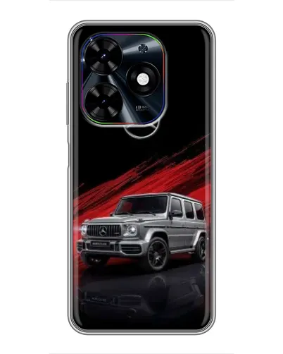 Чехол для TECNO Spark Go 2024 (BG6) с картинкой «Mercedes G-Class красный»