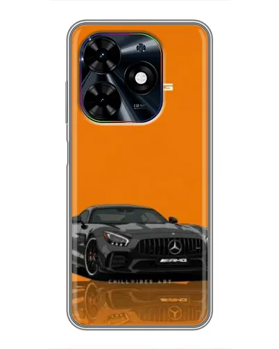 Чехол для TECNO Spark Go 2024 (BG6) с картинкой «Оранжевый Mercedes AMG»