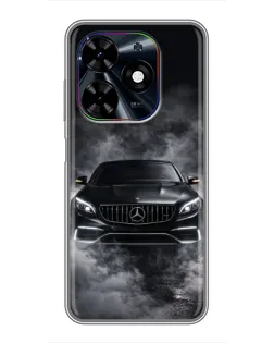 Чехол для TECNO Spark Go 2024 (BG6) с картинкой «Mercedes в дыму»