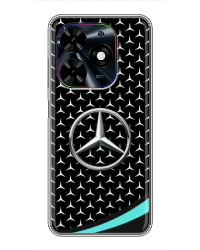 Чехол для TECNO Spark Go 2024 (BG6) с картинкой «Mercedes — бирюзовый акцент»