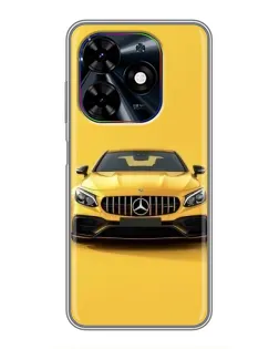 Чехол для TECNO Spark Go 2024 (BG6) с картинкой «Желтый Mercedes GT»