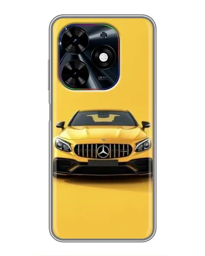 Чехол для TECNO Spark Go 2024 (BG6) с картинкой «Желтый Mercedes GT»