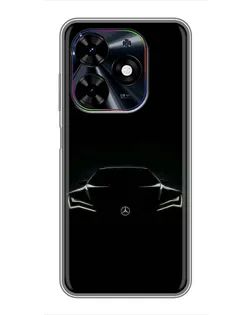 Чохол для TECNO Spark Go 2024 (BG6) з картинкою «Mercedes — силует авто»