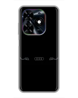 Чехол для TECNO Spark Go 2024 (BG6) с картинкой «Audi — световой подпись»