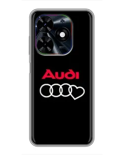 Чехол для TECNO Spark Go 2024 (BG6) с картинкой «Логотип Audi Heart»