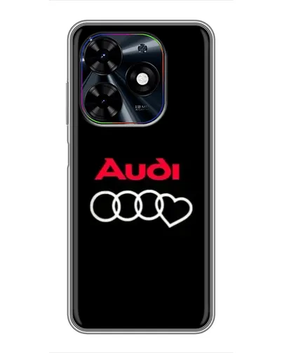 Чехол для TECNO Spark Go 2024 (BG6) с картинкой «Логотип Audi Heart»