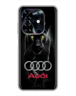 Чехол для TECNO Spark Go 2024 (BG6) с картинкой «Пантера и Audi»