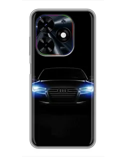 Чехол для TECNO Spark Go 2024 (BG6) с картинкой «Audi в неоне»