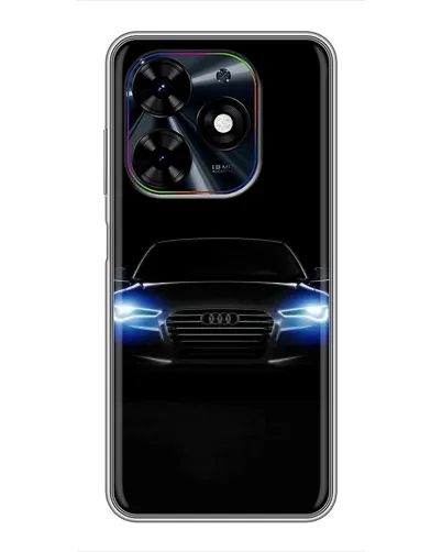 Чехол для TECNO Spark Go 2024 (BG6) с картинкой «Audi в неоне»