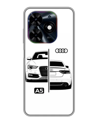 Чехол для TECNO Spark Go 2024 (BG6) с картинкой «Audi — контрастный дизайн»