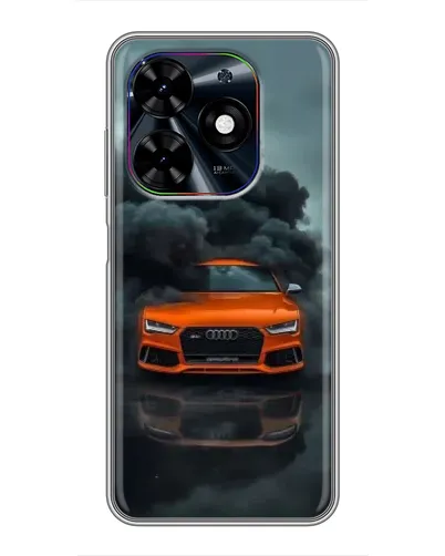 Чехол для TECNO Spark Go 2024 (BG6) с картинкой «Audi в облаках дыма»