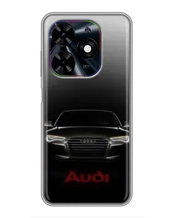 Чехол для TECNO Spark Go 2024 (BG6) с картинкой «Audi — градиентный контур»