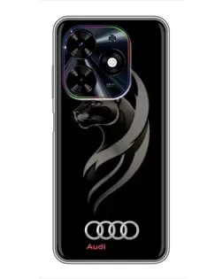 Чехол для TECNO Spark Go 2024 (BG6) с картинкой «Графика — пантера и Audi»