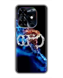 Чехол для TECNO Spark Go 2024 (BG6) с картинкой «Энергия лого Audi»