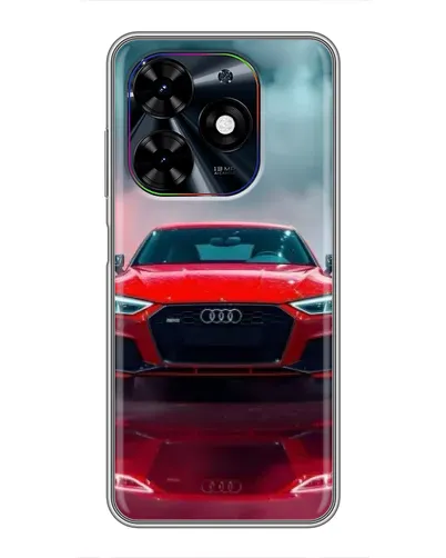 Чехол для TECNO Spark Go 2024 (BG6) с картинкой «Audi RS — красный стиль»