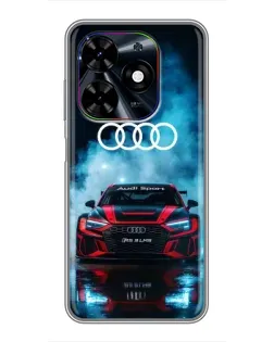 Чехол для TECNO Spark Go 2024 (BG6) с картинкой «Audi Sport — неон»