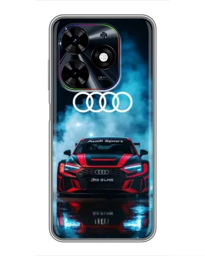 Чехол для TECNO Spark Go 2024 (BG6) с картинкой «Audi Sport — неон»