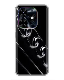 Чехол для TECNO Spark Go 2024 (BG6) с картинкой «Audi — абстрактные кольца»