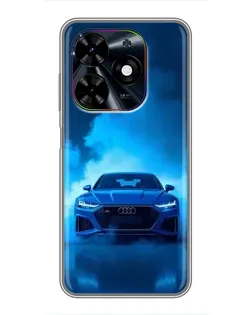 Чехол для TECNO Spark Go 2024 (BG6) с картинкой «Audi — голубая энергия»
