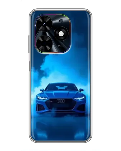 Чехол для TECNO Spark Go 2024 (BG6) с картинкой «Audi — голубая энергия»