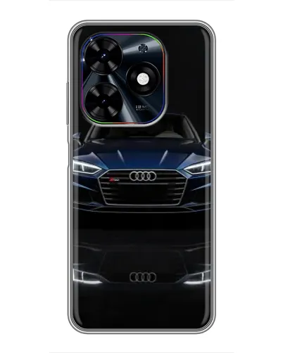 Чехол для TECNO Spark Go 2024 (BG6) с картинкой «Audi — ночное отражение»
