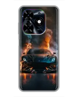 Чохол для TECNO Spark Go 2024 (BG6) з картинкою «Lamborghini димна естетика»