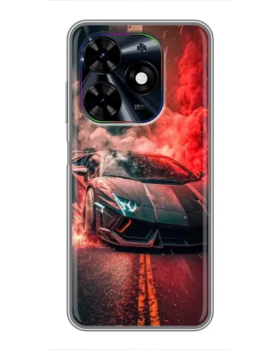 Чохол для TECNO Spark Go 2024 (BG6) з картинкою «Lamborghini червоний дим»
