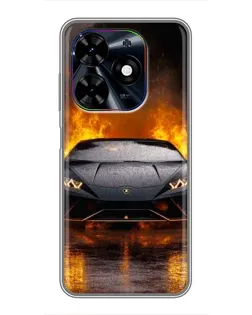 Чохол для TECNO Spark Go 2024 (BG6) з картинкою «Lamborghini у вогні»