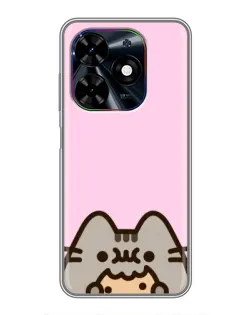 Чохол для TECNO Spark Go 2024 (BG6) з картинкою «Pusheen та печиво» Чохол для TECNO Spark Go 2024 (BG6) з картинкою «Pusheen та печиво»