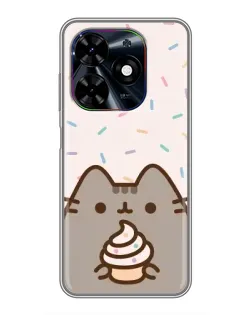 Чохол для TECNO Spark Go 2024 (BG6) з картинкою «Пушин з кексом»