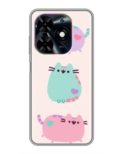 Чохол для TECNO Spark Go 2024 (BG6) з картинкою «Pusheen тріо»
