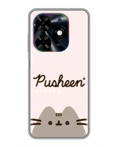 Чохол для TECNO Spark Go 2024 (BG6) з картинкою «Pusheen логотип»