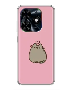 Чохол для TECNO Spark Go 2024 (BG6) з картинкою «Pusheen серце»