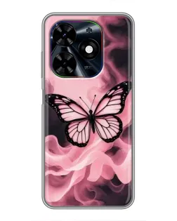 Чехол для TECNO Spark Go 2024 (BG6) с картинкой «Бабочка в дыму» Чехол для TECNO Spark Go 2024 (BG6) с картинкой «Бабочка в дыму»