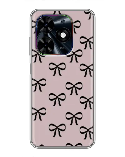Чехол для TECNO Spark Go 2024 (BG6) с картинкой «Черные бантики»