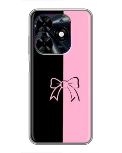 Чехол для TECNO Spark Go 2024 (BG6) с картинкой «Половинки банта»