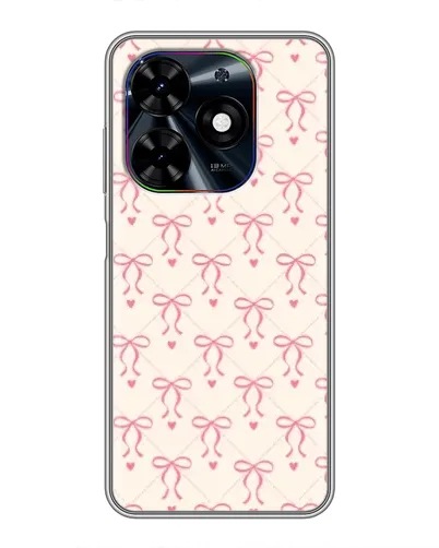 Чехол для TECNO Spark Go 2024 (BG6) с картинкой «Розовые бантики Coquette»