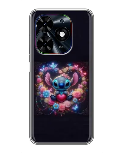 Чохол для TECNO Spark Go 2024 (BG6) з картинкою «Stitch у квітах» Чохол для TECNO Spark Go 2024 (BG6) з картинкою «Stitch у квітах»