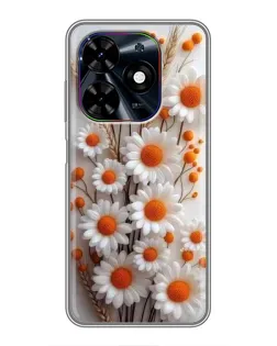 Чохол для TECNO Spark Go 2024 (BG6) з картинкою «Білі сухоцвіти»
