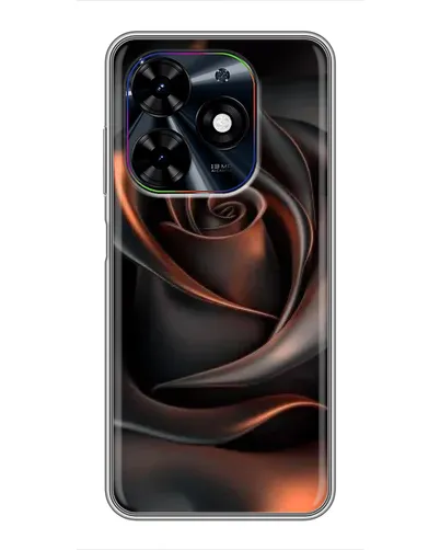 Чехол для TECNO Spark Go 2024 (BG6) с картинкой «Шелковая черная роза»