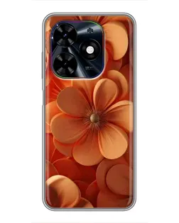 Чохол для TECNO Spark Go 2024 (BG6) з картинкою «Помаранчева макро квітка»
