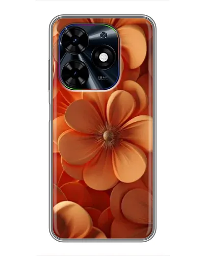 Чехол для TECNO Spark Go 2024 (BG6) с картинкой «Оранжевый макро цветок»