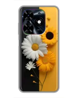 Чохол для TECNO Spark Go 2024 (BG6) з картинкою «Соняшник та ромашка»