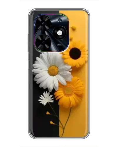 Чехол для TECNO Spark Go 2024 (BG6) с картинкой «Подсолнух и ромашка»