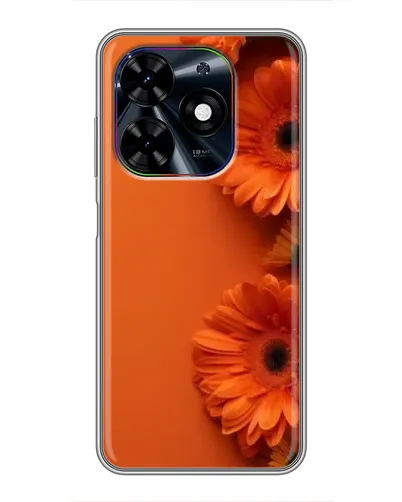 Чехол для TECNO Spark Go 2024 (BG6) с картинкой «Оранжевые герберы»