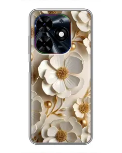 Чохол для TECNO Spark Go 2024 (BG6) з картинкою «Білі паперові квіти»